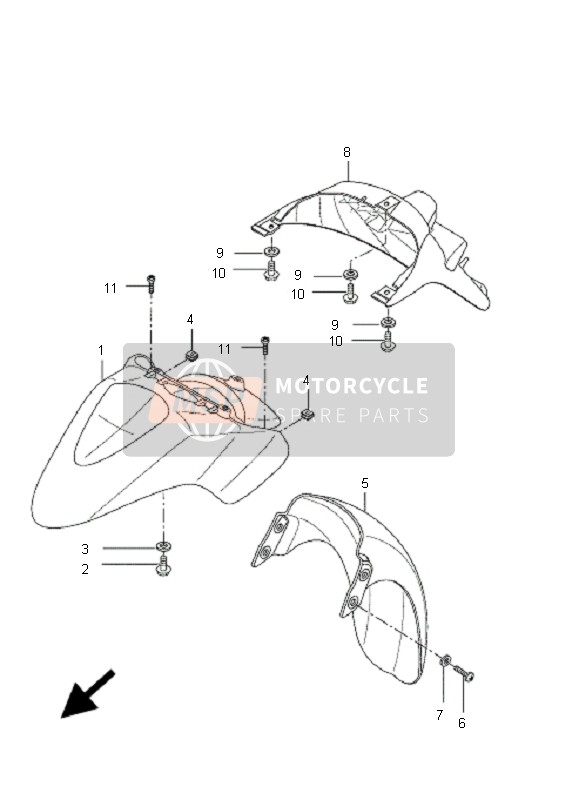 5B2F151100P5, Garde Boue Av, Yamaha, 0